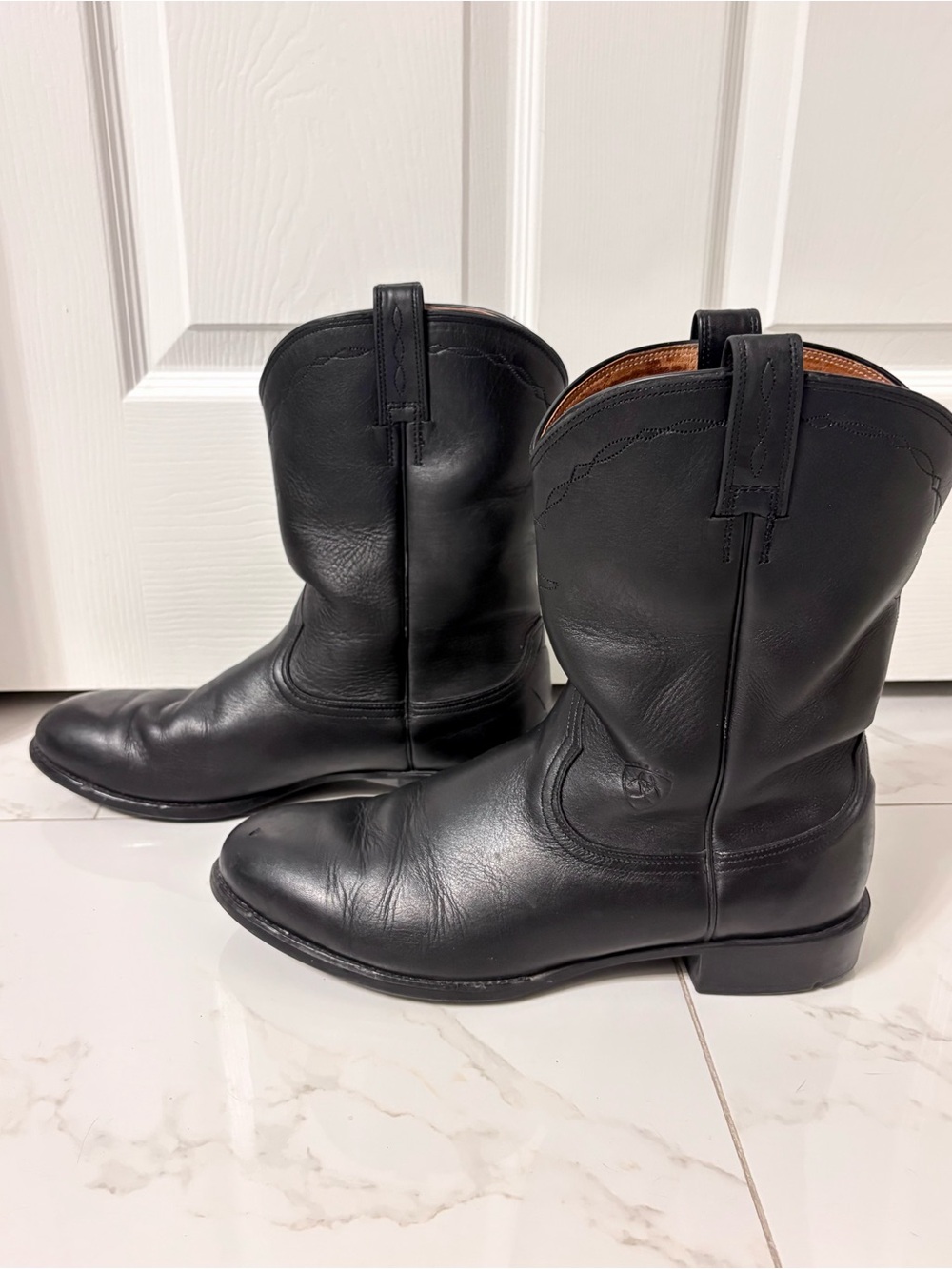 Ariat Heritage Roper Western Cowboy Boot Black Leather  10002280 10.5D